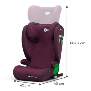 SCAUN AUTO KINDERKRAFT JUNIOR FIX2, I-SIZE 100-150 CM, CHERRY RED - Img 6
