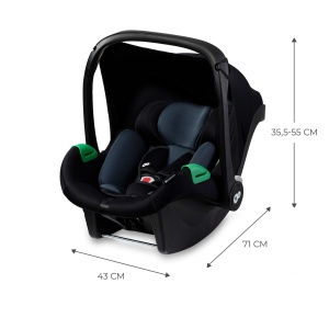 SCOICA AUTO I-SIZE, 40-75 CM, KINDERKRAFT MINK PRO, BLACK - Img 3