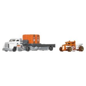 SET CAMION SI MASINA HOT WHEELS SUPER RIGS HEAVY DOODY DUMPER - Img 2
