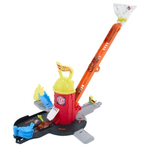 Set de joaca Hot Wheels City, statie de pompieri cu masinuta inclusa, 35.5x25.5x9cm, pentru baieti de 4-10 ani - Img 5