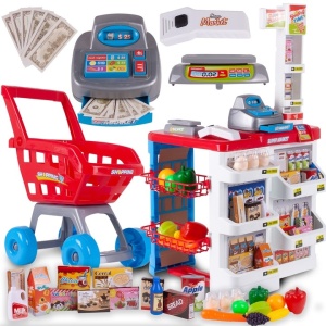 Set de Joaca MalPlay, Supermarket cu casa de marcat si cos de cumparaturi