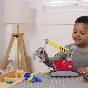 Set de Joaca Paw Patrol Mega Power Crane, Figurina Rubble Charger cu Excavator - Img 4