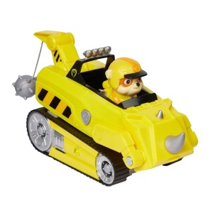 Set Figurina cu Vehicul Paw Patrol Jungle Pups Deluxe, Rubble - Img 3