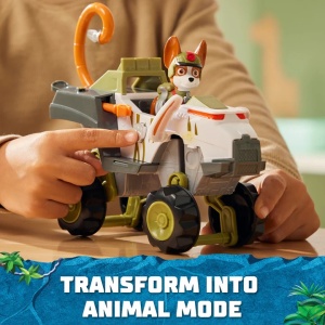 Set Figurina cu Vehicul Paw Patrol Jungle Pups Deluxe, Tracker’s Monkey Vehicle - Img 4