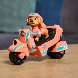 Set figurine Paw Patrol Liberty și motocicletă de salvare, roz, 20.32x20.32x7.62cm - Img 8