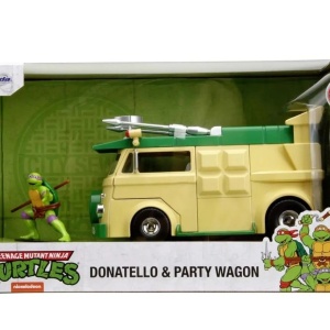 Set Figurine Simba JADA Testoasele Ninja cu Donatello și Vagonul de Petrecere, 20x31x18cm - Img 2