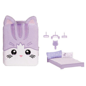 Set papusa Na! Na! Na! Surprise,3 in 1, papusa Lavender Kitty si ghiozdan cu dormitor - Img 4