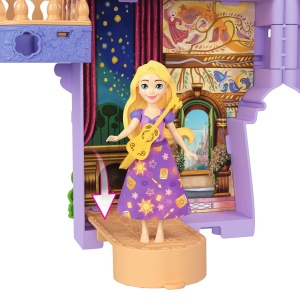 Set papuși Disney Princess Castelul lui Rapunzel cu accesorii, multicolor, 32.5x22x8.5cm - Img 7