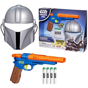 STAR WARS MANDALORIANUL SI GROGU SET BLASTER SI MASCA MANDALORIANUL CU LUMINI SI SUNETE - Img 7