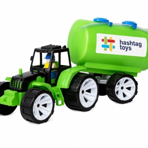 TRACTOR CU CISTERNA NEGRU VERDE - Img 2