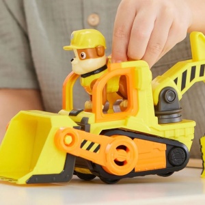 Vehicul tematic pentru copii Paw Patrol, Rubble si Buldozer - Img 5