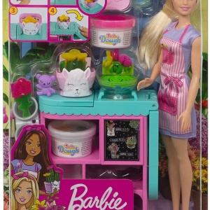 Păpușă Barbie Cariere – florăreasă cu stand de flori și accesorii