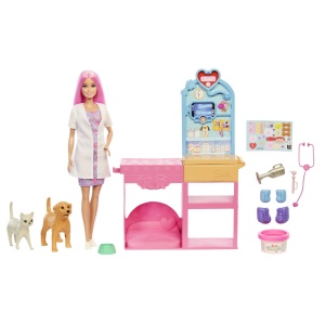 BARBIE YOU CAN BE ANYTHING SET CLINICA VETERINARA FAST CAST CU ACCESORII - Img 2