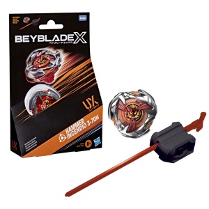 BEYBLADE X LET IT RIP SET LANSATOR SI ROATA HAMMER INCENDIO 3-70H - Img 2