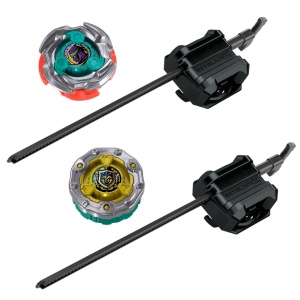 BEYBLADE X SET SNEAK ATTACK CUTTER SHINOBI LF SI RAMPART AEGIS GB - Img 7