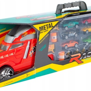Camion cu masini MalPlay cu 23 de elemente si joc de masa