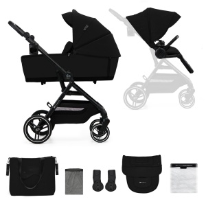 CARUCIOR KINDERKRAFT YOXI 2IN1, PURE BLACK - Img 2