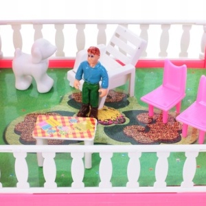Casuta de papusi MalPlay de construit, cu mobilier si figurine, 136 piese - Img 9