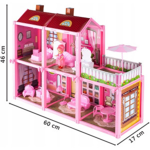 Casuta pentru papusi Malplay Fashion Villa,111 piese, cu mobilier si papusica - Img 3