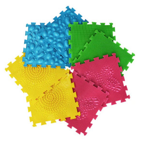 Covor ortopedic pentru copii First Steps, Ortho Puzzle, PVC, multicolor - Img 3