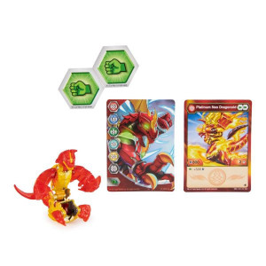 Figurina Metalica Bakugan Evolutions, Neo Dragonoid, rosu - Img 2