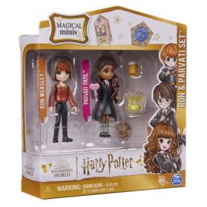 HARRY POTTER WIZARDING WORLD MAGICAL MINIS SET 2 FIGURINE RON SI PARVATI - Img 6