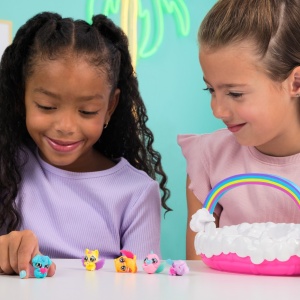 HATCHIMALS ALIVE NEON RAINBOW SET COSULET DE OUA - Img 6