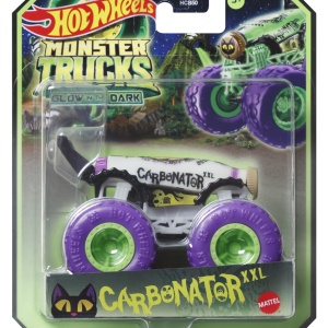 HOT WHEELS MONSTER TRUCK GLOW IN THE DARK MASINUTA CARBONATOR XXL SCARA 1:64