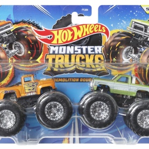 HOT WHEELS MONSTER TRUCK SET 2 MASINI SCARA 1 LA 64 HI-TAIL HAULER SI SILVERADO