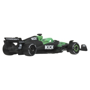 HOT WHEELS PREMIUM REAL RIDERS FORMULA 1 2024 MASINUTA METALICA KICK SAUBER F1 TEAM NUMARUL 27 SCARA 1 LA 64 - Img 4
