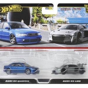 HOT WHEELS PREMIUM SET 2 MASINUTE METALICE AUDI S4 QUATTRO SI AUDI R8 LMS SCARA 1:64