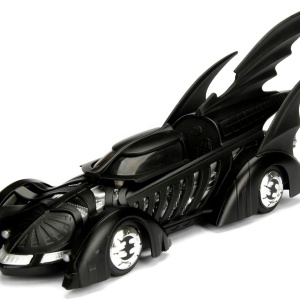 JADA DC SET BATMAN FOREVER FIGURINA BATMAN SI MASINUTA METALICA BATMOBILE SCARA 1 LA 24 - Img 4
