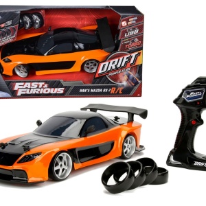 JADA FAST AND FURIOUS MASINUTA RC CU TELECOMANDA HANS MAZDA RX 7 SCARA 1 LA 10 - Img 6