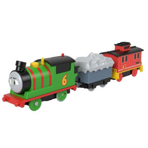Locomotiva Motorizata Brake Car Bruno Percy cu doua vagoane, Thomas si Prietenii