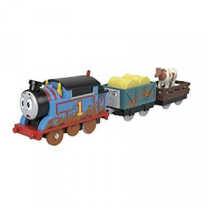 Locomotiva motorizata Muddy Thomas cu doua vagoane Thomas si Prietenii - Img 4