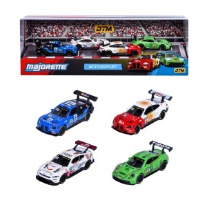 MAJORETTE SET 4 MASINUTE METALICE MOTORSPORT DTM SCARA 1 LA 64 - Img 3