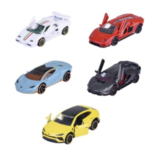 MAJORETTE SET 5 MASINUTE METALICE LAMBORGHINI SCARA 1 LA 64 - Img 2