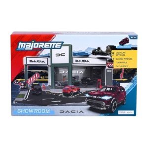 MAJORETTE SET SHOWROOM AUTO DACIA CU MASINUTA INCLUSA DACIA DUSTER SCARA 1 LA 64