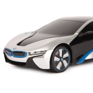 MASINA CU TELECOMANDA BMW I8 ARGINTIE SCARA 1 LA 24 - Img 6