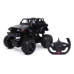 MASINA CU TELECOMANDA JEEP WRANGLER JL NEGRU CU SCARA 1 LA 14 - Img 2