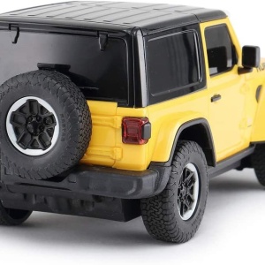 MASINA CU TELECOMANDA JEEP WRANGLER RUBICON GALBEN CU SCARA 1 LA 24 - Img 8