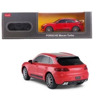 Masina cu Telecomanda, Rastar, Porsche Macan Turbo, Rosu, 1:24, 19.5x9.2x6.7 cm