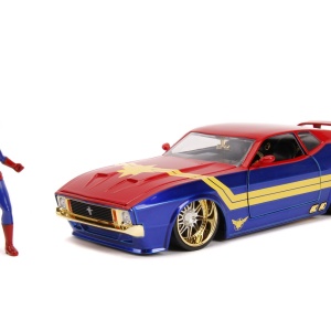 MASINUTA METALICA CAPTAIN MARVEL 1973 FORD MUSTANG MACH 1 SCARA 1 LA 24 - Img 6