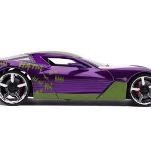 MASINUTE METALICA CHEVY CORVETTE STINGRAY 2009 SI FIGURINA JOKER SCARA 1:24 - Img 5