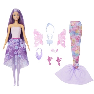 Papusa Barbie Dreamtopia, Sirena cu Accesorii Magice - Img 2