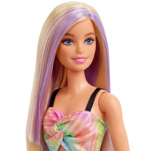 PAPUSA BARBIE FASHIONISTA BLONDA CU SUVITE MOV - Img 4