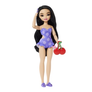 Papusa Barbie Renee la plaja, set cu accesorii, multicolor, 32.5x12.5x5.5cm - Img 3