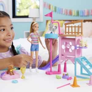 Papusa Barbie You Can Be Anything, Stacie Puppy Obstacle - Img 3