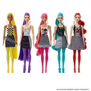 Papusa surpriza Barbie Color Reveal, Tinute monocromatice - Img 3