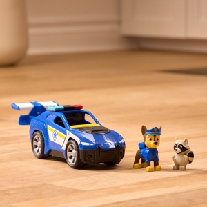 PATRULA CATELUSILOR CAUTARE SI SALVARE SET FIGURINA CHASE SI VEHICUL MASINA DE POLITIE - Img 8